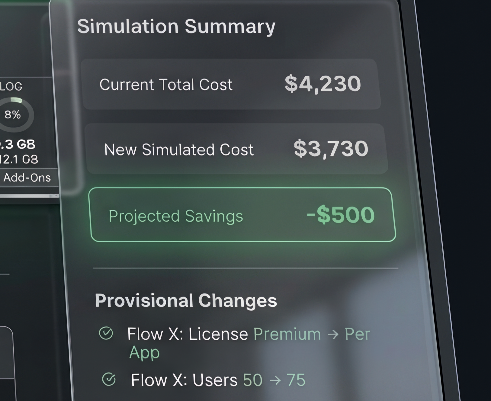 Simulation Mode interface